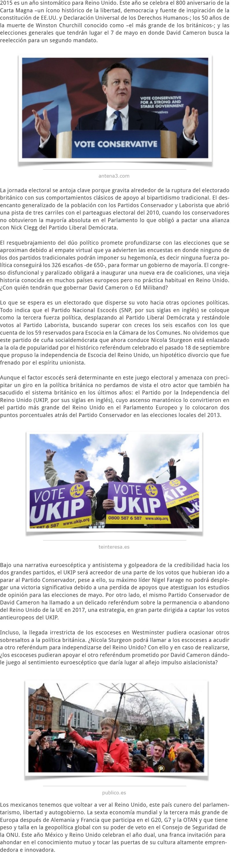 ESCOCIA ¿EL FIEL DE LA BALANZA EN LAS ELECCIONES DEL REINO UNIDO