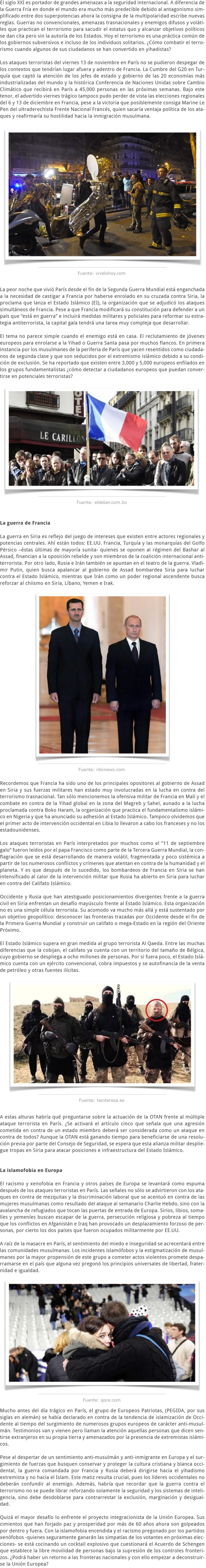 FRANCIA ¿DURMIENDO CON EL ENEMIGO