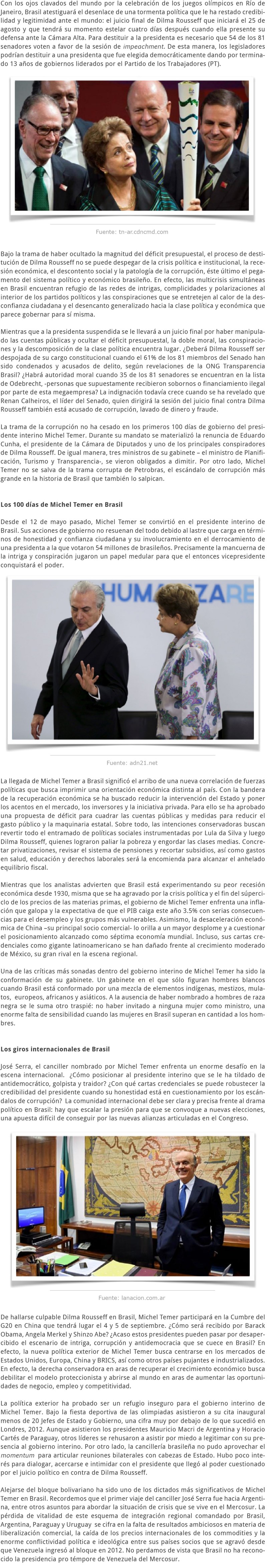 EL JUICIO FINAL A DILMA ROUSSEFF